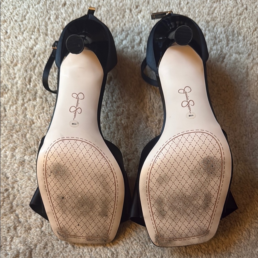 Jessica Simpson Black Stiletto Heels Slingback - Picture 4 of 4